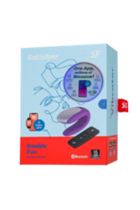 Парный вибратор Satisfyer Double Fun (пульт ДУ + приложение на смартфон)
