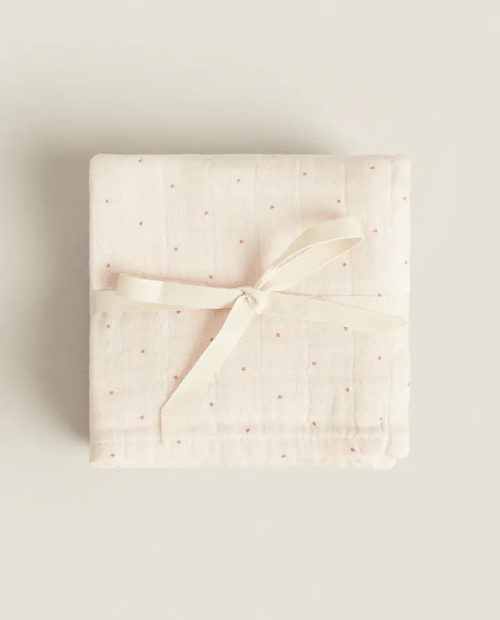 ZARA HOME ДЕТСКОЕ МУСЛИНОВОЕ ПОЛОТЕНЦЕ (НАБОР ИЗ 3 ШТ.), РОЗОВЫЙ