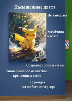 Картина на стену на металле от MetallSubArt "Покемон"
