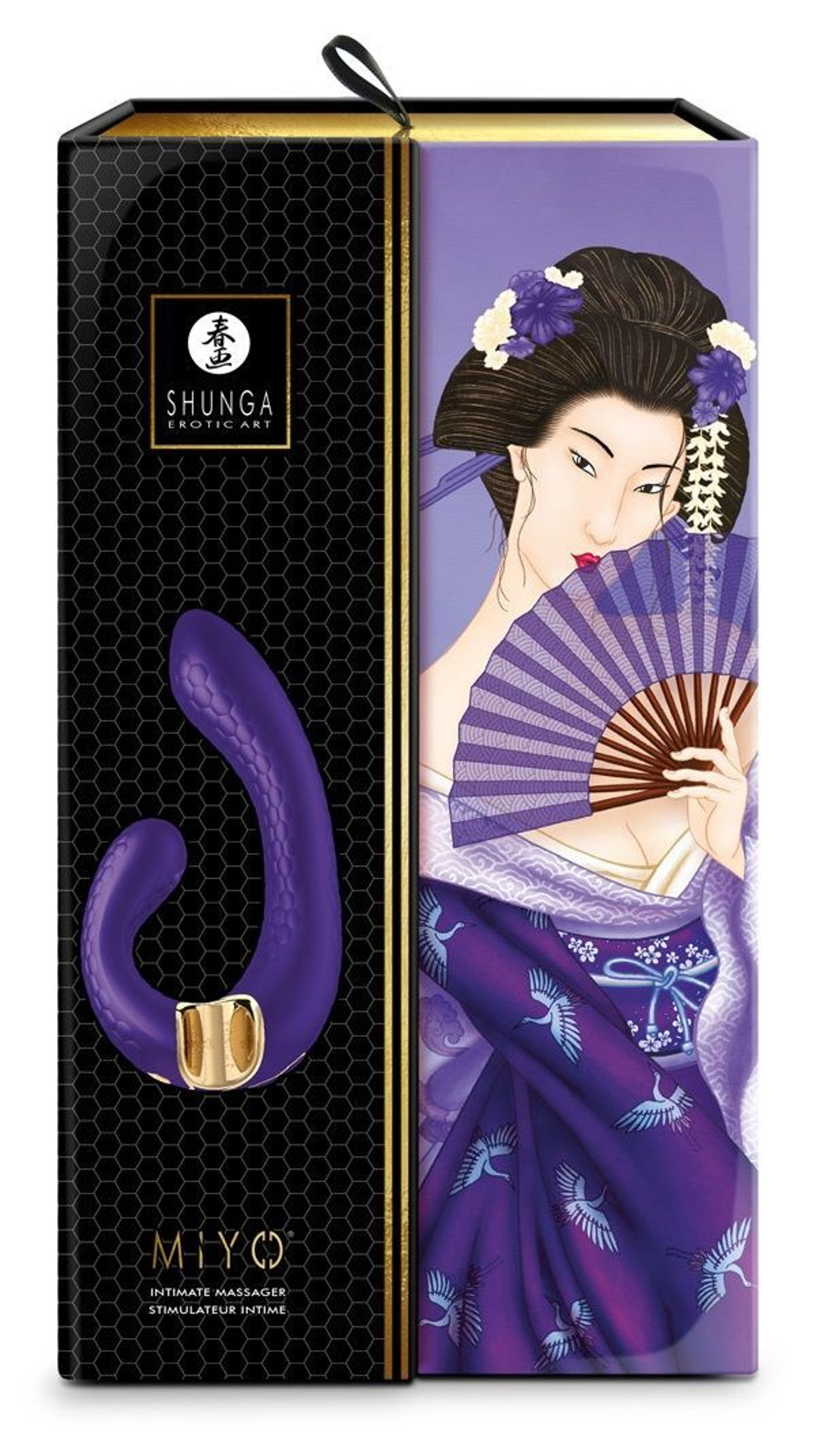 Вибростимулятор Shunga MIYO, гибкий, два мотора, 18,5 см