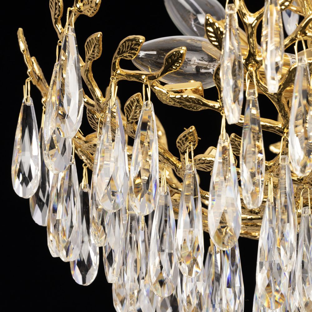 Citilux RITZ CL310062 Люстра хрустальная подвесная Золото