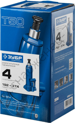 ЗУБР 4 т, 192 - 374 мм, бутылочный гидравлический домкрат, Профессионал (43060-4)