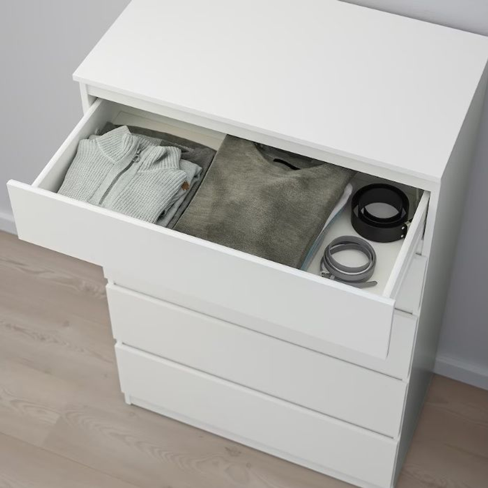 Комод КАЛЕН 5 ящиков 70*40*112, белый, KULLEN
