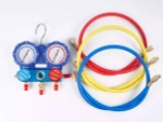 Манометрическая станция DSZH WK-C3601S (R22/404/407/410; 2-х вентильная; шланги 1/4" SAE - 90см)