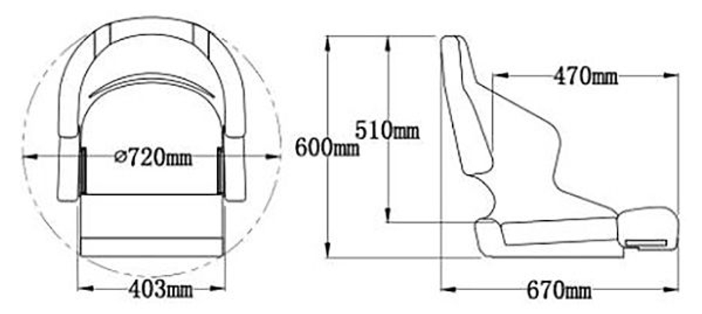 Кресло с болстером "First Mate", синий + белый (10251857)