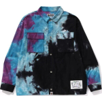 A Bathing Ape Tie Dye Relaxed Fit Cpo Shirt