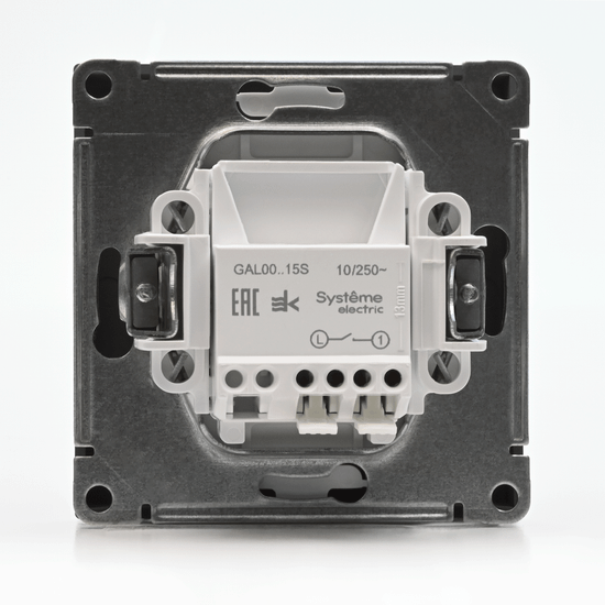 Выключатель кнопочный 1-кл. ArtGallery быстрозажим. клем. механизм грифель SE GAL000715S