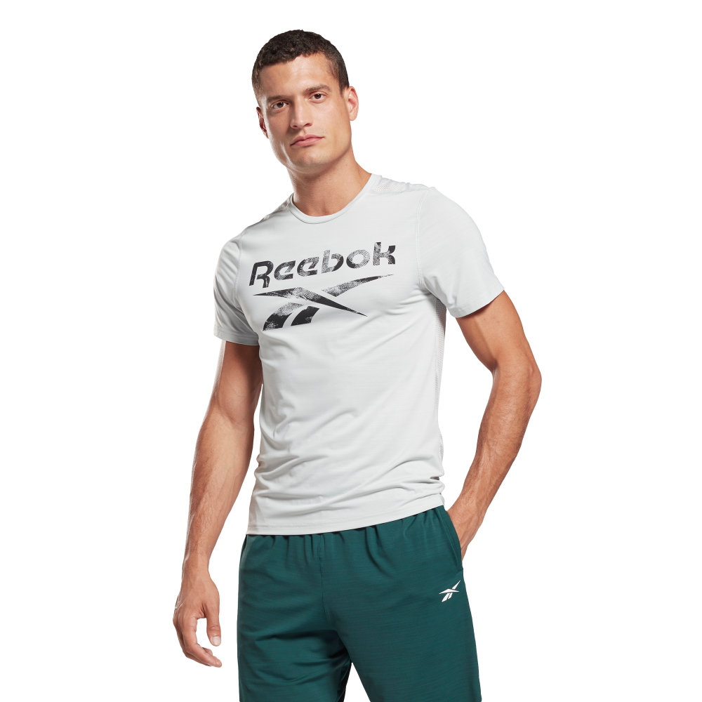 Мужская теннисная футболка Reebok Workout Ready Activechill Tee M - pure grey