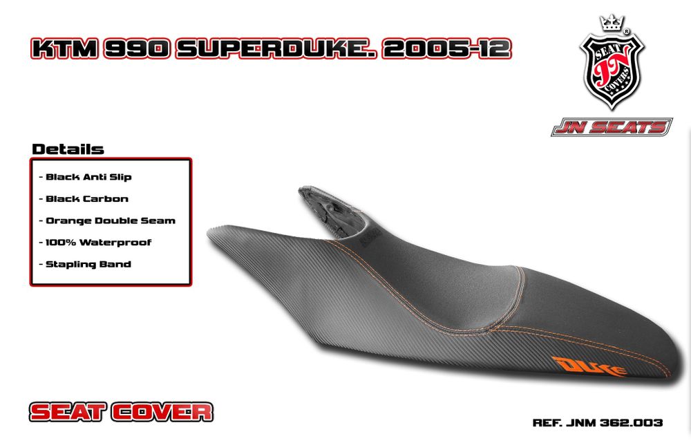KTM SuperDuke 990 2005-2012 JN-Europe чехол для сиденья противоскользящий