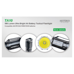 Тактический фонарь Nextorch TA10 — водонепроницаемость до 2 метров и ударопрочность до 1,5 метров