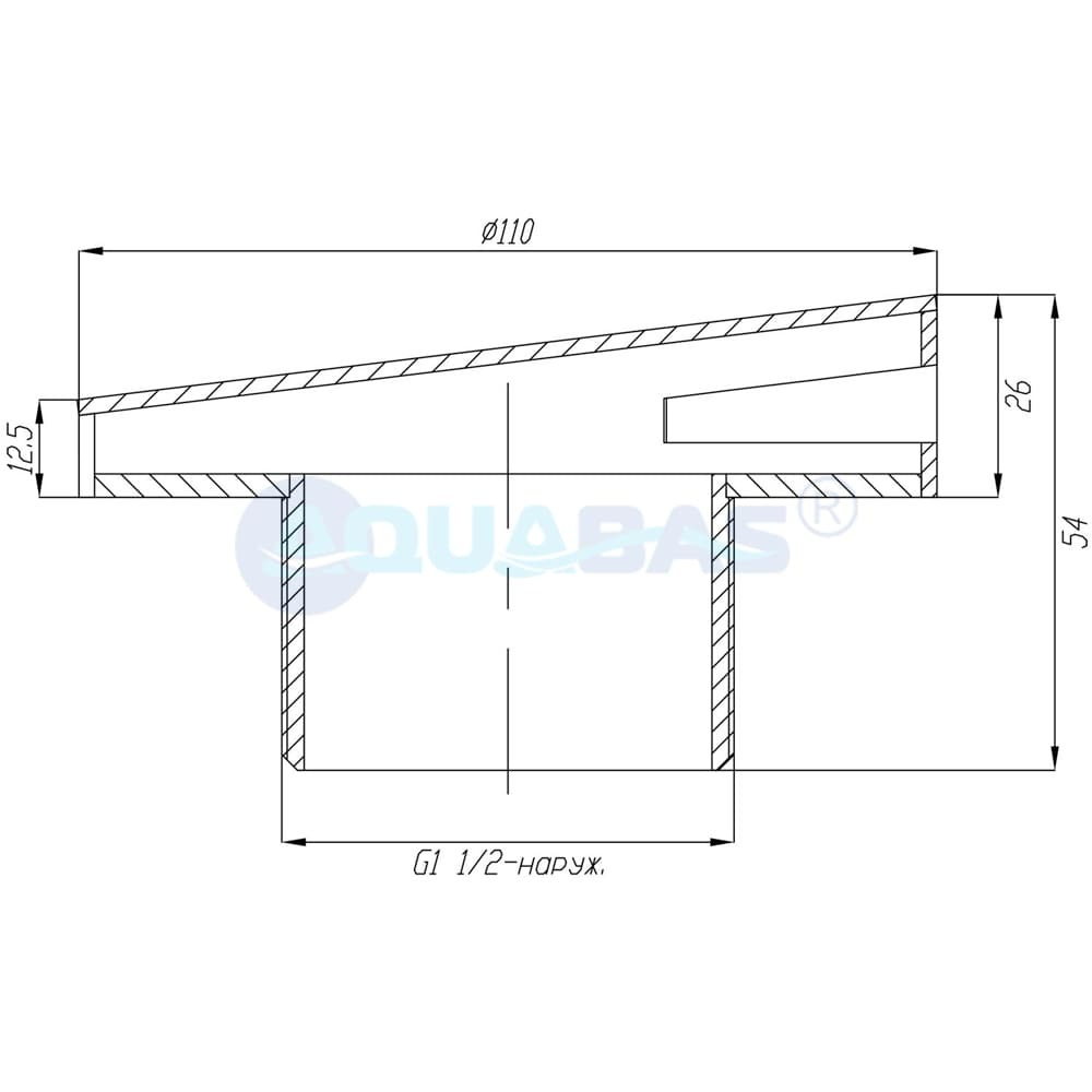 ФПб.110.1 Форсунка с боковой подачей 1,5" (наружн.) плитка