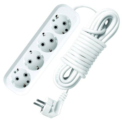 Удлинитель бытовой 4 гн, 7 м, ПВС, 3х1 мм2, с/з, UNIVersal, E-304