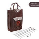 Фляжка «СССР», нержавеющая сталь, чехол, 5.15 л, с 4 шампурами l-40 см