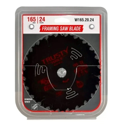 Пильный диск по дереву 165Х20 мм Z24 Trusty-Tools Framing для циркулярной пилы тефлоновое покрытие