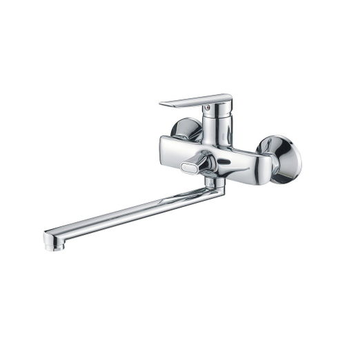 Смеситель для ванны и раковины 35к CN22521 CRON L-излив 300 мм, с душ. аксессуарами ХРОМ