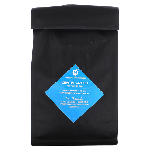 Centri Coffee, Centri Coffee, органический Majestic, шоколадный солод и специи, цельные зерна, без кофеина, 340 г (12 унций)