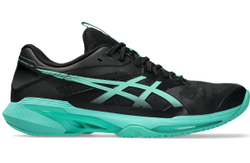 Мужские теннисные кроссовки Asics Solution Speed FF 4 - black/aurora green