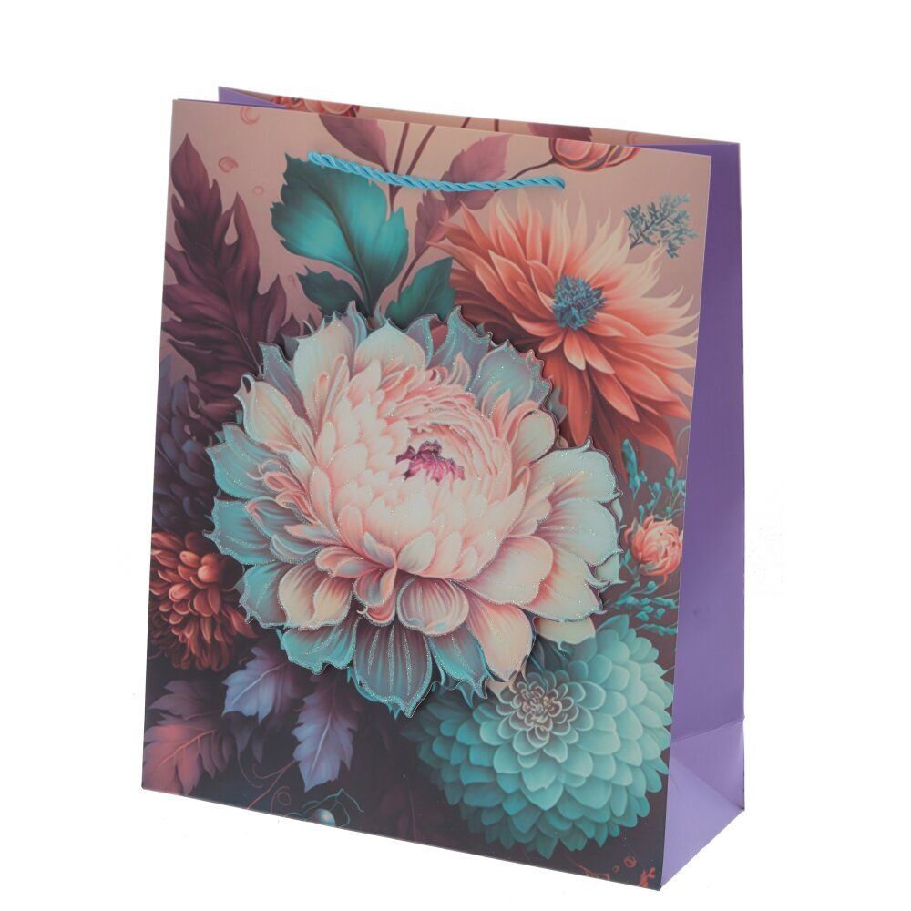 GAEM Пакет подарочный M (бумага 210г/м2, блок микс 12шт), L26 W10 H32 см, 4в.