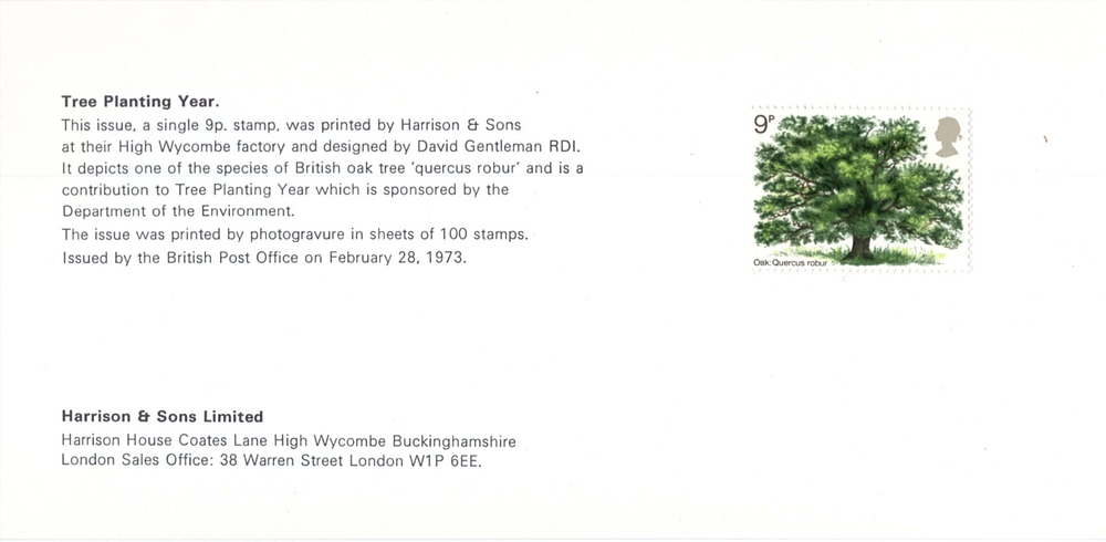 Конверт Первого дня Великобритании от 28 февраля 1973 года с маркой и спецгашенем