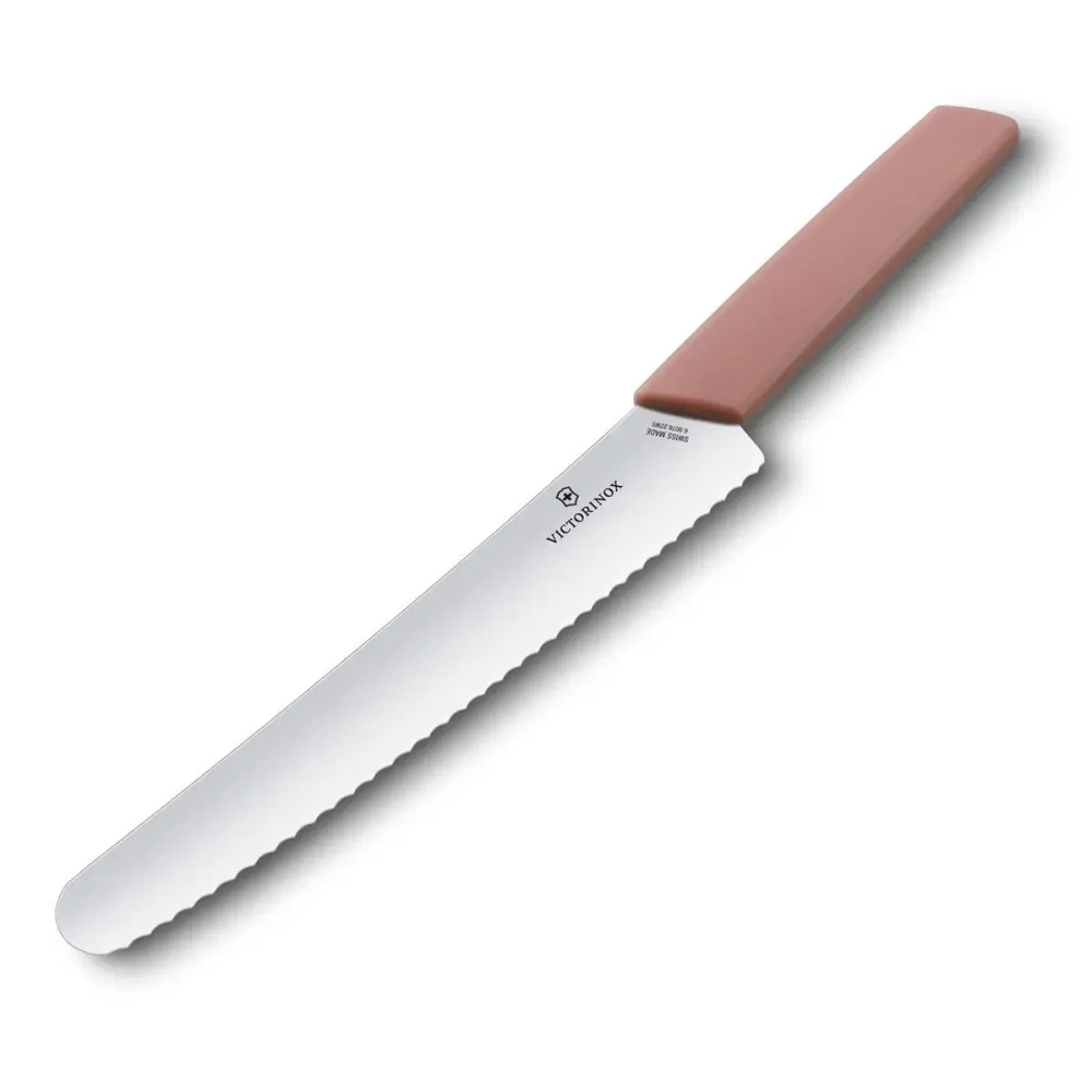 Victorinox Нож Swiss Modern 22см, зубчатый, розовый
