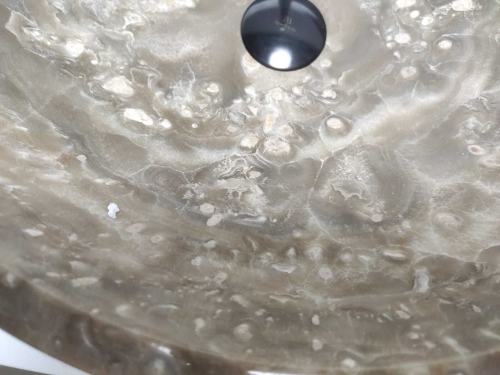 Каменная раковина из оникса Bowl Grey Medium TinLip BO-00977 (45*45*17)