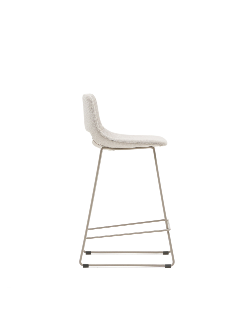 Полубарный стул Zahara бежевого цвета со сталью бежевого цвета