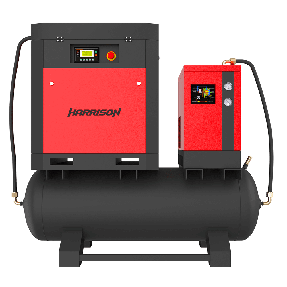 HRS-94531TD3 Винтовой компрессор с ресивером и осушителем Harrison: 530 л/мин, 10 бар, 5.5 кВт, 300