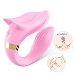 ВИБРОМАССАЖЁР розовый, L рабочей части 95 мм, D 27x35 мм, 9 режимов вибрации, дистанционный пульт арт. USK-GZ01 FOX