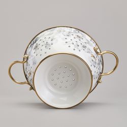 ДУРШЛАГ AGNESS ЭМАЛИРОВАННЫЙ, СЕРИЯ ЯБЛОНЕВЫЙ САД, 20СМ H=14СМ D=20СМ