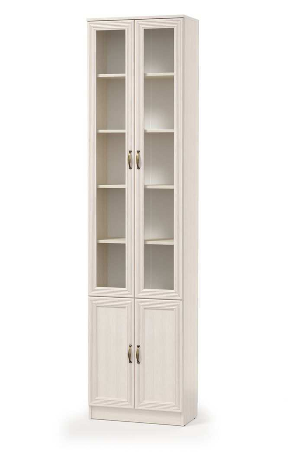 Шкаф комбинированный В-18 Оливия Вудлайн кремовый/Аруша Венге