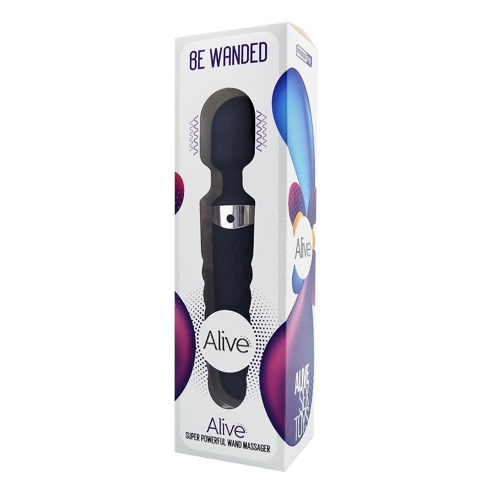 Черный wand-вибратор Be Wanded - 20 см. (Цвет: черный)