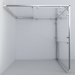 Душевой уголок Garda VSS-1G8011CLGM, 1100*800, вороненая сталь, стекло прозрачное