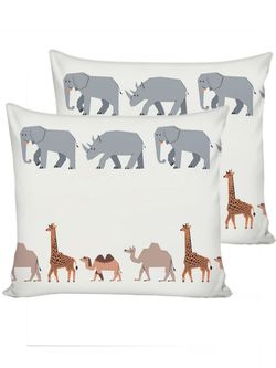 Наволочка комплект 2шт Сказка "Саванна" 70х70 см, перкаль