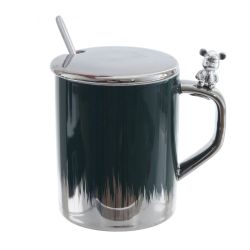 GAEM Кружка с крышкой и ложкой, 330 мл, L12 W8 H12,5 см, 4в.