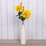 Цветок искусственный «Natur» 72см Георгин 2цветка и бутон желтый