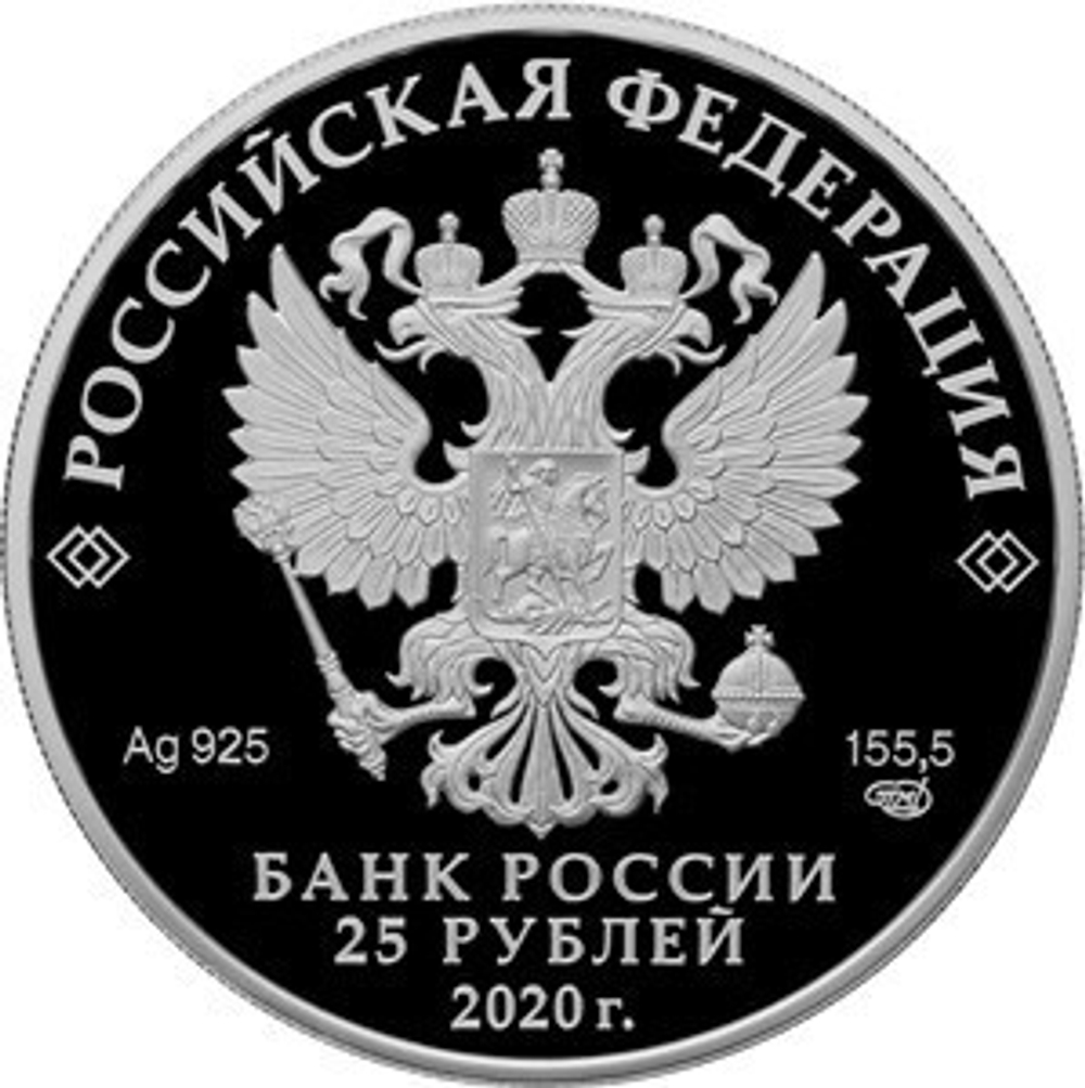 25 рублей "75-летие Победы в Великой Отечественной войне 1941–1945 гг." 2020 год. Proof