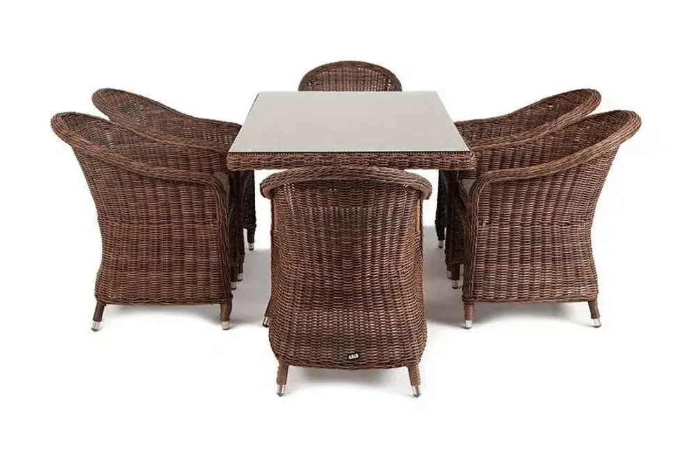 "Эспрессо" обеденная группа плетеная, цвет коричневый