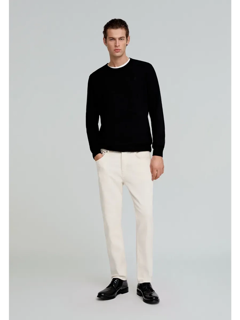 Пуловер из хлопка с добавлением кашемира