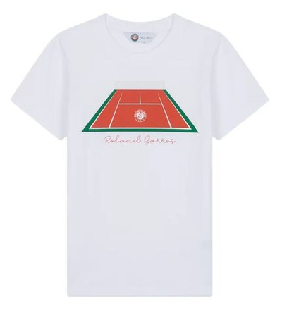 Футболка для мальчика теннисная Roland Garros Slimane T-Shirt - белый