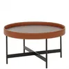 Кофейный столик Riveton Ø70х39 см, коричневый