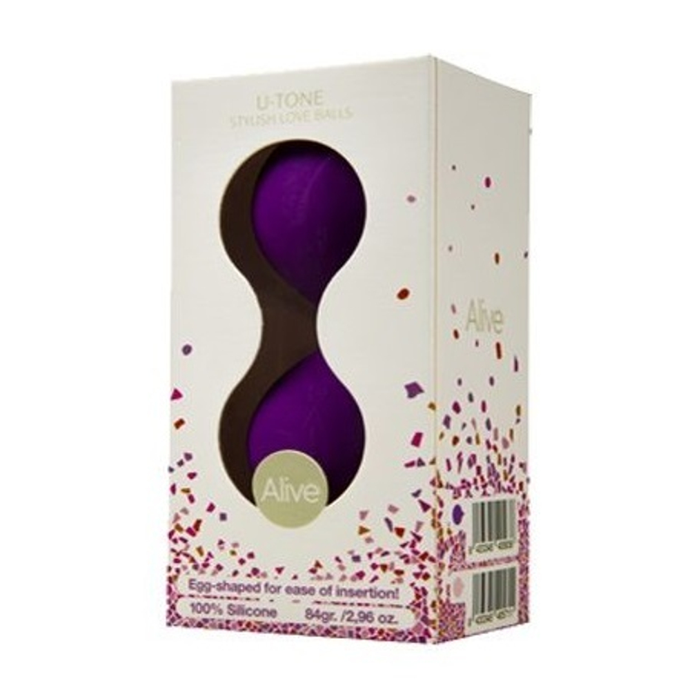 Фиолетовые вагинальные шарики Adrien Lastic U-tone