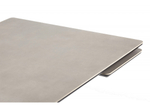 Керамический стол Woodville Памелла 120(180)х80 carmen light grey, черный, ножки черные