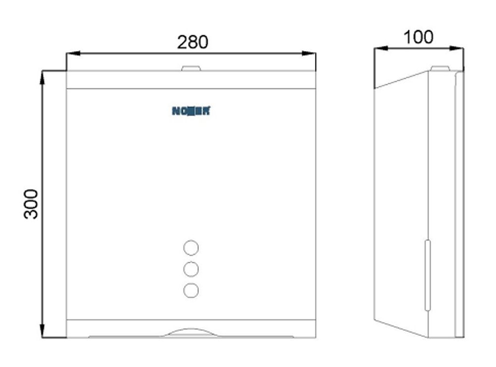 Диспенсер бумажных полотенец нерж. сталь TISSUE 04006.B глянцевый
