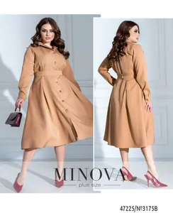 Платье 3175B-Бежевый Minova