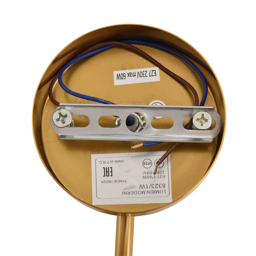 8323/1W MODERNI LN26 038 латунь/белый, металл/стекло Бра E27 1*60W 220V LARINA