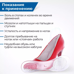 Женские гелевые полустельки для туфель, босоножек, сандалий