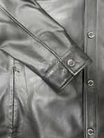 KHIMEONE Мужская кожаная куртка-рубашка из натуральной кожи наппа (Nappa)