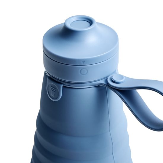 Бутылка складная силиконовая Stojo Sports Bottle Steel, 20 oz / 590 мл