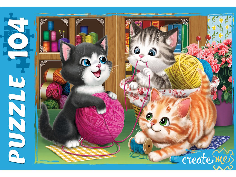 Пазлы 104 элемента 230*330мм "Три милых котенка" Create me