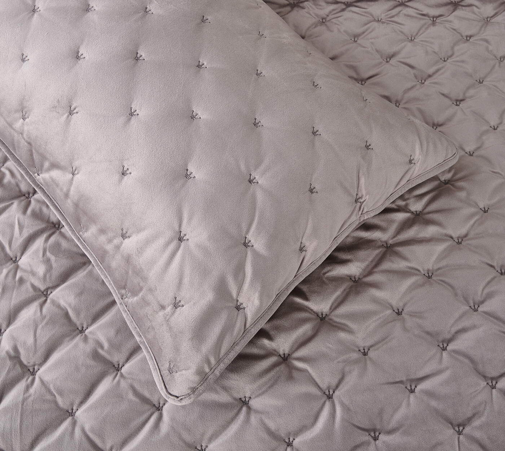 Покрывало 160x220 Sofi De MarkO Лея серебряно-серое